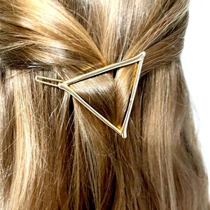 Geometric Hair Clip Triangle Hair Clip Gold Barrette Silver Barrette Minimalist Hair Clip Modern Hair Clip Vintage Hair Clip HairClip