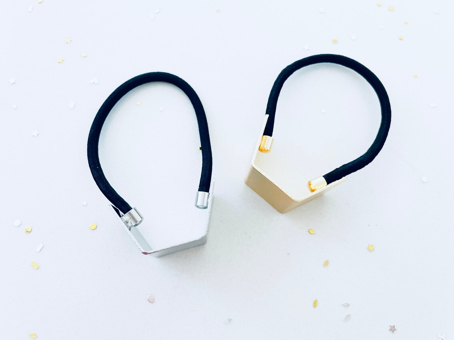 Geometric Hair Tie Metal Hair Tie Minimalist Hair Metal - Etsy