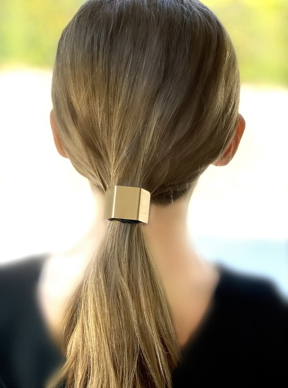 Geometric Hair Tie Metal Hair Tie Minimalist Hair Metal Etsy