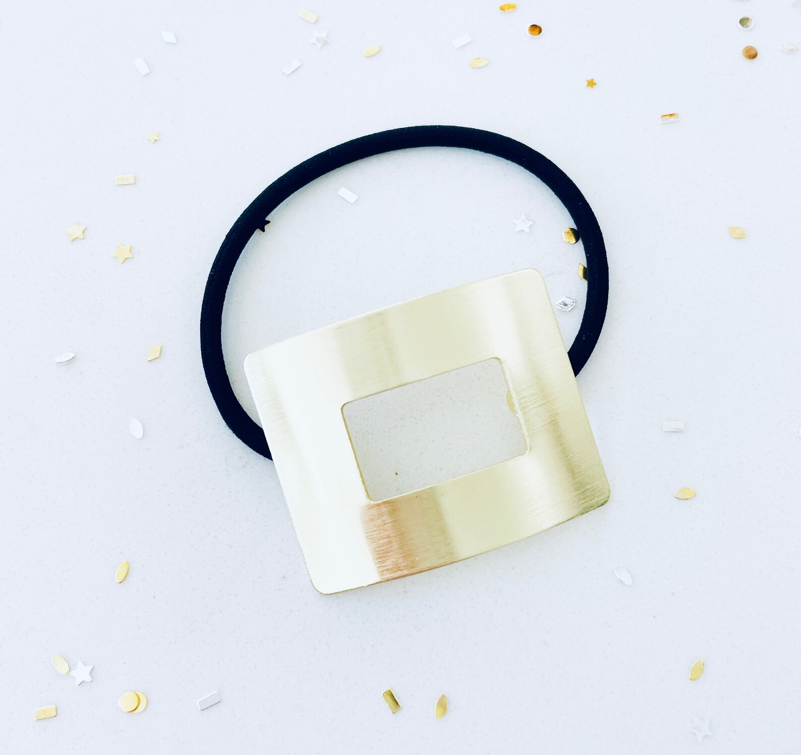 Geometric Hair Tie Metal Hair Tie Minimalist Hair Metal Etsy UK