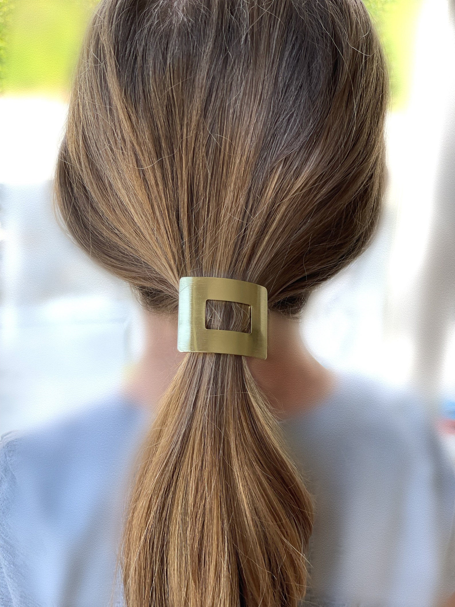 Geometric Hair Tie Metal Hair Tie Minimalist Hair Metal | Etsy