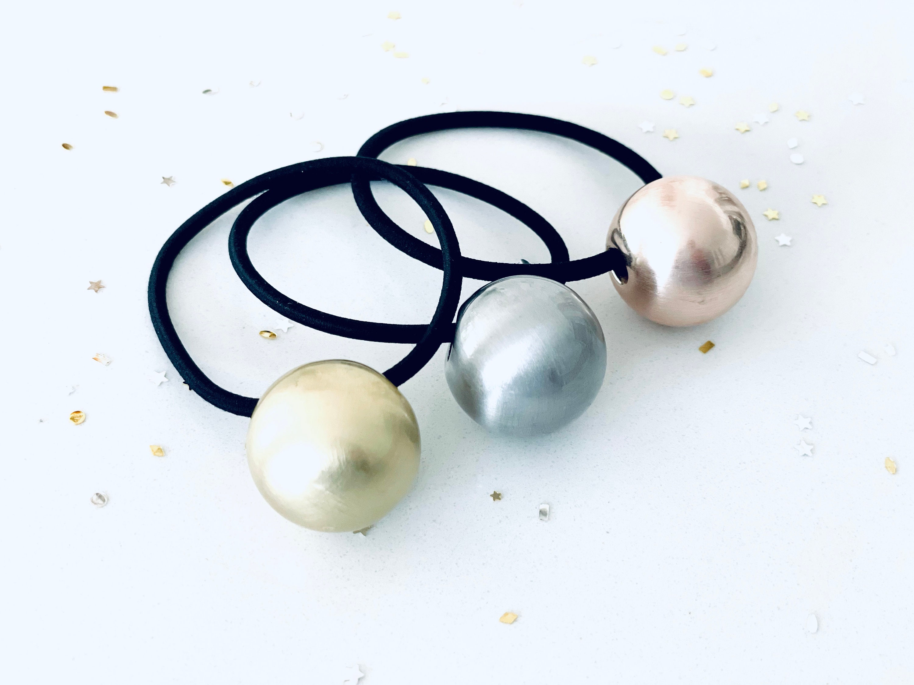 Geometric Hair Tie Bobble Hair Tie Minimalist Hair Ball Etsy