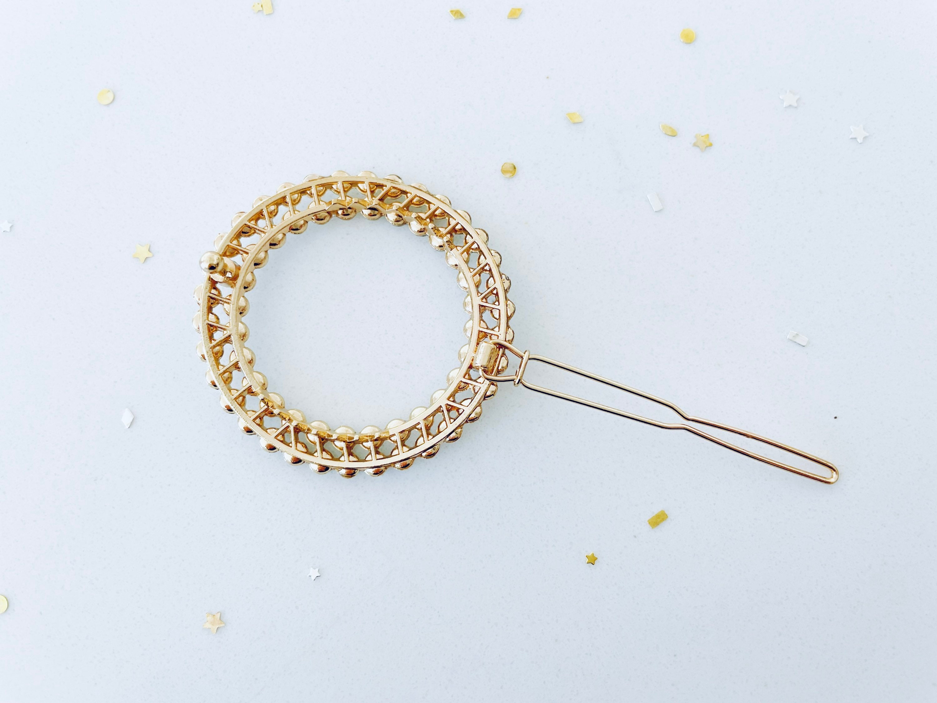 Crystal Hair Clip Round Hair Clip Simple Hair Clip Crystal Etsy UK