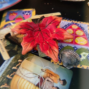 ヴィンテージ オレンジ リーフ型ボウル、祖先祭壇装飾、神への供物皿、ミニジュエリープレート、小さな祭壇皿、女神への供物