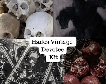Hades Worship Vintage Bundle, Vintage Witchcraft Tools, Hellenic Witch Mystery Bundle, Beginner Deity Work Kit, Vintage Death Witch Kit