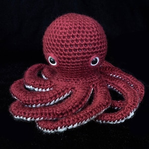 PATTERN: Realistic Amigurumi Crochet Octopus - Bendable Tentacles with Step-by-Step Photo Tutorial
