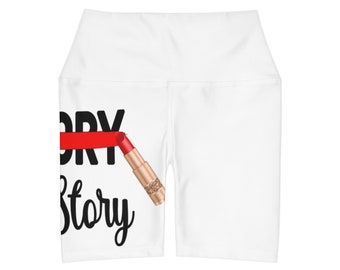History Her Story | High Waisted Yoga Shorts (AOP)