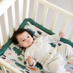 Forest first baby blanket, organic cotton blanket image 1