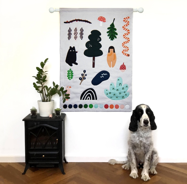 Blanki Handmade Wall Hanging Wall Decor Forest Blanket Etsy