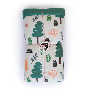 Forest first baby blanket, organic cotton blanket image 4