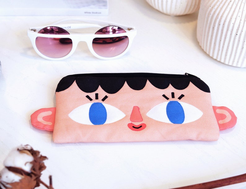 The Sunglasses facecase, Sunglasses Case, Cute Purse, Pencil case image 2
