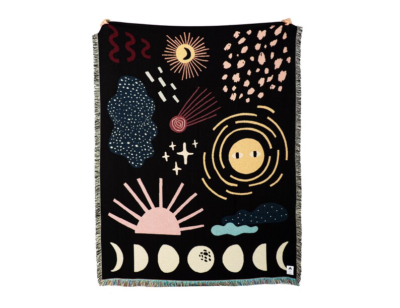 GENESIS Woven Throw Blanket Day 1, Wall decor ,affordable art image 3