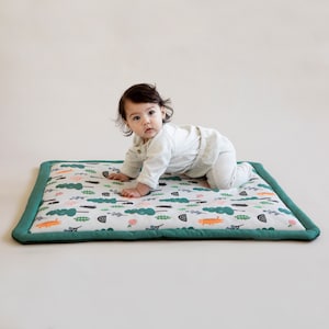 Forest first baby blanket, organic cotton blanket image 2