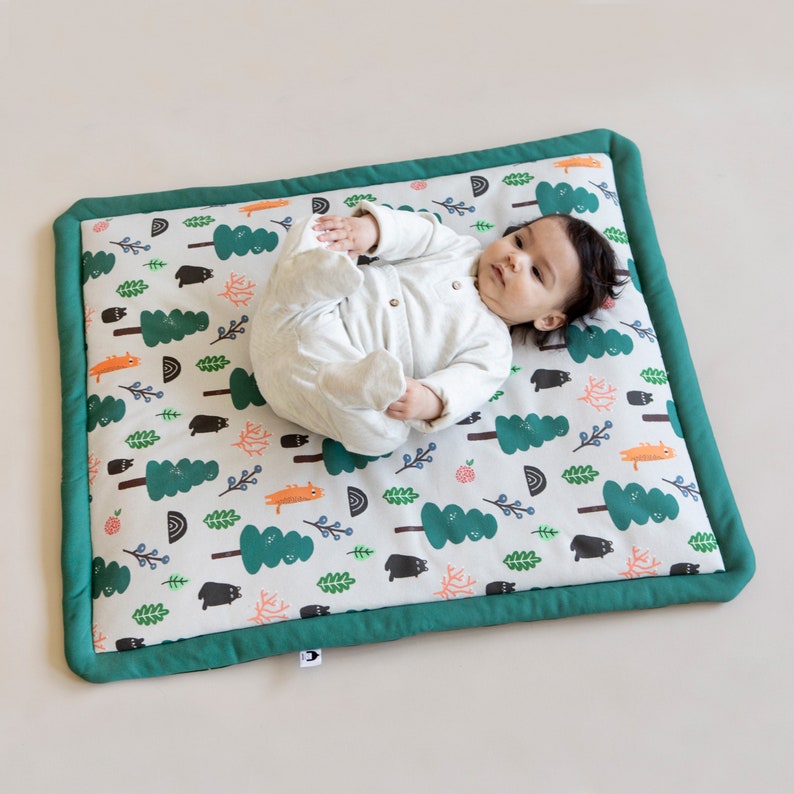 Forest first baby blanket, organic cotton blanket image 3