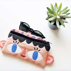 The Sunglasses facecase, Sunglasses Case, Cute Purse, Pencil case image 1