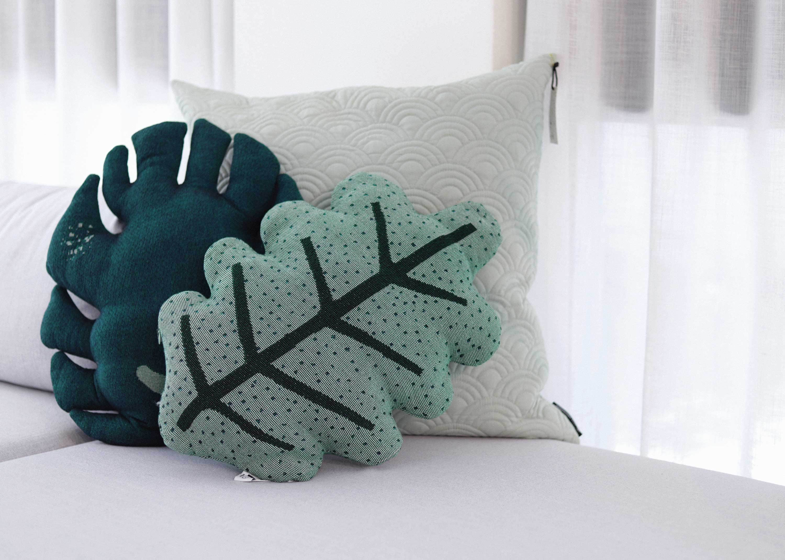 Ensemble d'oreillers à Jet de Feuilles, Oreillers Décoratifs, Ensemble Deux Oreillers