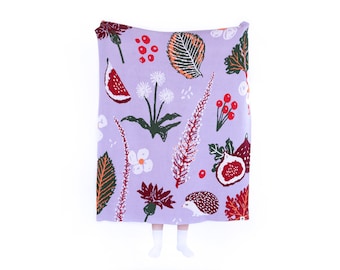 Seasonal Gardens - Knitted Throw Blanket- AUTUMN ,affordable art