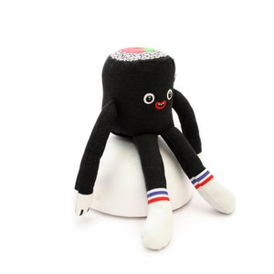 Sitting Maki Plush Toy, designer toy, plushie, sushi love image 2