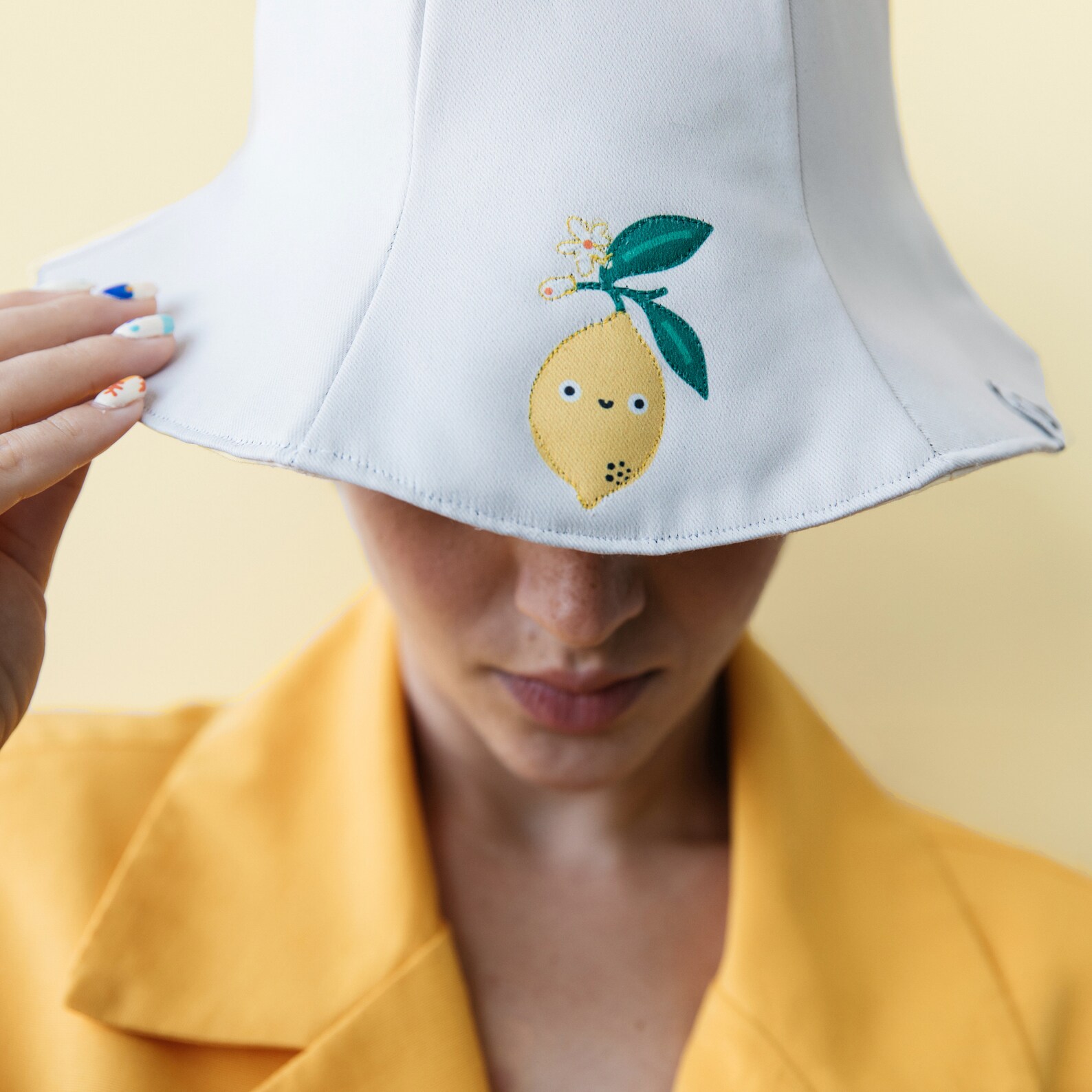 Lemon Bucket Hat, Fisherman Hat, Women's Summer Hat Etsy