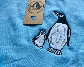 Embroidered Penguin Sweatshirt - Penguin, Chick family jumper the perfect gift for penguin lovers. Subtle Christmas jumper for animal lovers