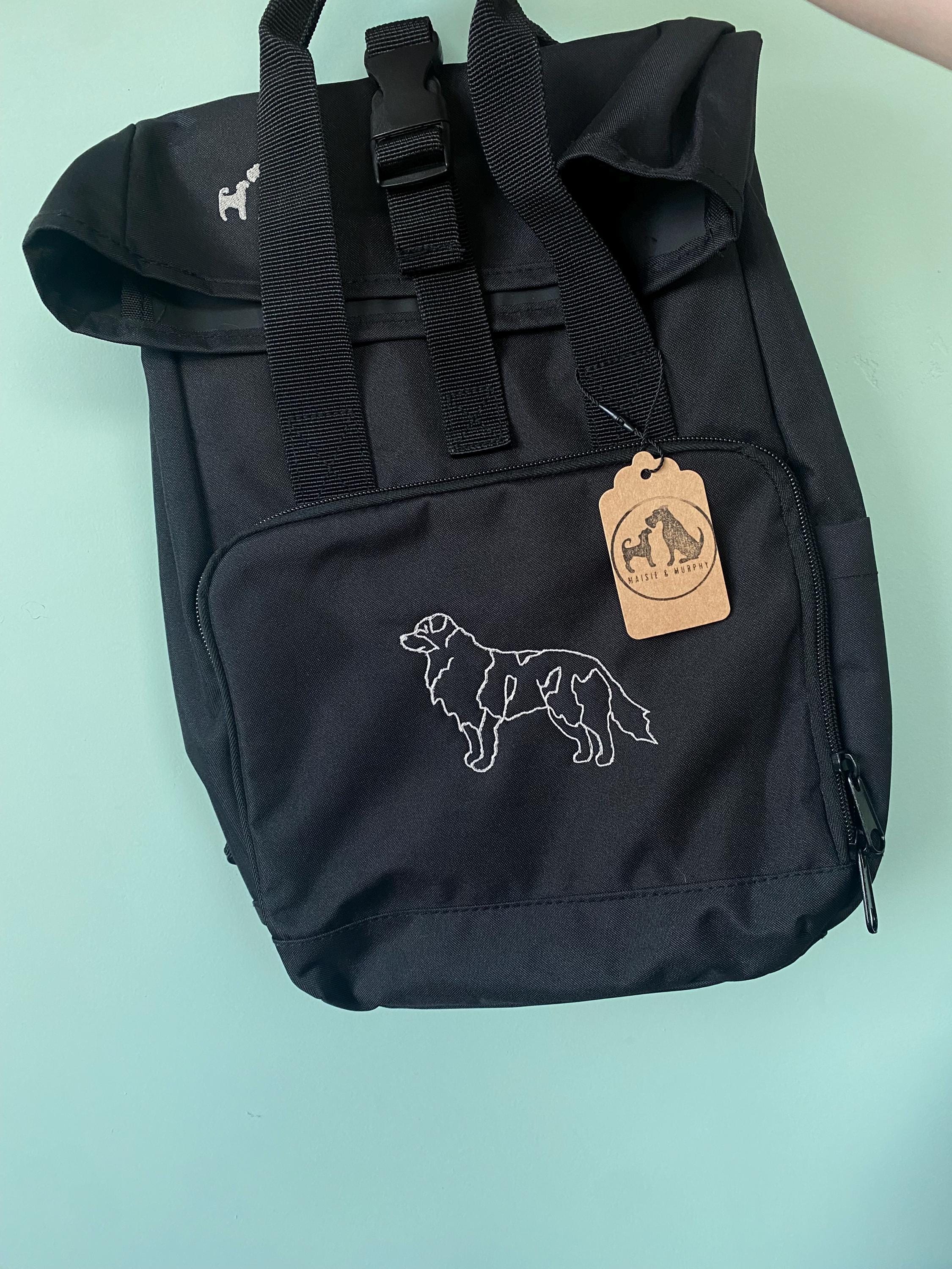 Harveys Coco dog Black Lined backpack with Patterned Interior. Excellent cond. Vamp tote with plaid Mickey Mouse design main image 3