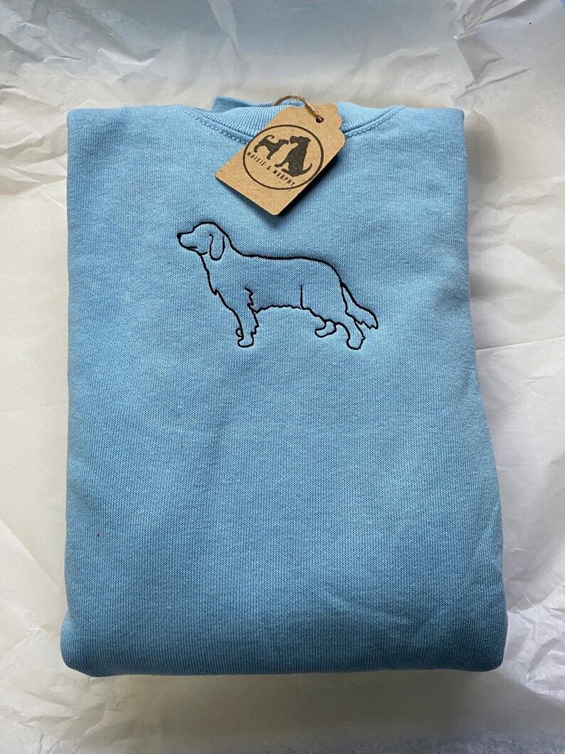 SILHOUETTE STYLE SWEATSHIRT various dog breeds available Embroidered sweater for dog lovers. dogs embroidered jumper for dog owners image 9