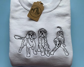 Embroidered Cockapoo Sweatshirt- Dog walkers, groomers & lovers jumper. apricot, red, chocolate, black, cream or tuxedo cockapoo owner gift