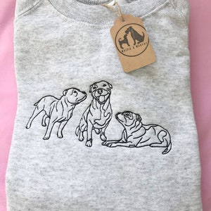 Embroidered Staffy Sweatshirt Perfect Gift for Staffordshire - Etsy UK