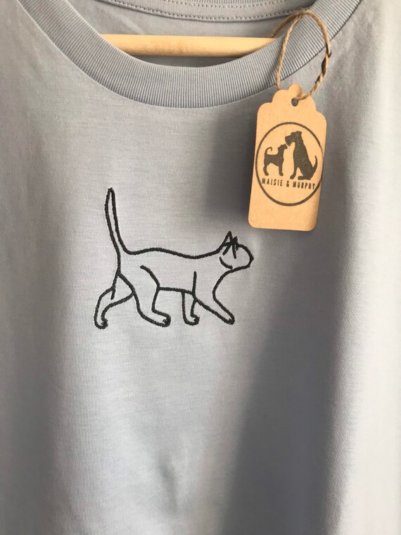 Middle finger cat shirt brand cheap