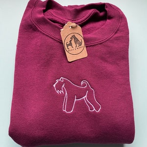 SILHOUETTE STYLE SWEATSHIRT various dog breeds available Embroidered sweater for dog lovers. dogs embroidered jumper for dog owners image 6