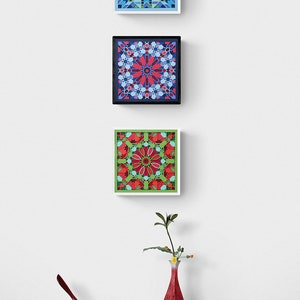 Set of 3 Paper Cut Wall Art / Sacred Geometry Papercut Morocco Wall Decor / Layered 3D Paper Sculpture / Paper Cutting Mandala Artwork image 2