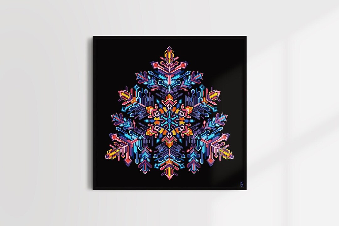 Abstract Thunderstorm Geometric Illustration / Instant Download Digital ...