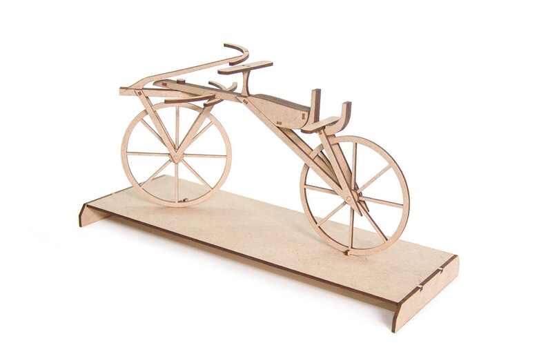 Miniature Vintage Bicycle 3D Puzzle / Wooden Laser Cut DIY Kit Etsy