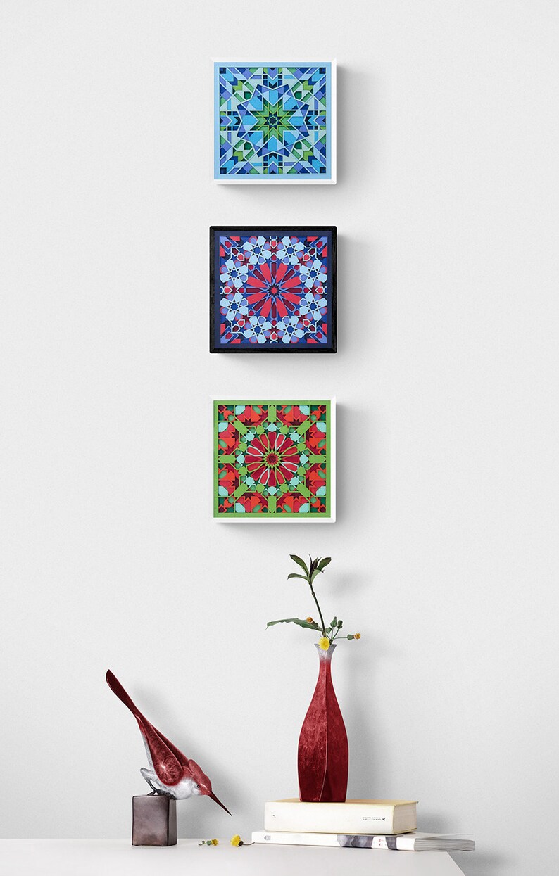 Layered Paper Cut Art Deco Wall Artwork Delicate Original Handcut Paper Art Morocco Geometry Paper Sculpture Laser Cut Modern Mandala