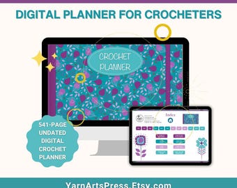 Digital Crochet Planner – Undated Productivity Tool (PDF Download)