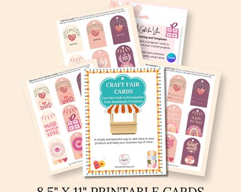 Printable Craft Fair Cards – DIY Handmade Product Tags (PDF)