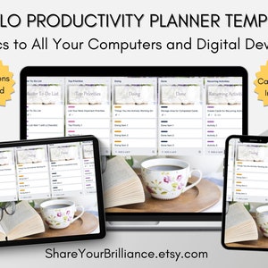 Planejador de produtividade do Trello Board - Kanban - Listas de tarefas - Organizador de projetos - 40 capas de cartão com cores coordenadas incluídas
