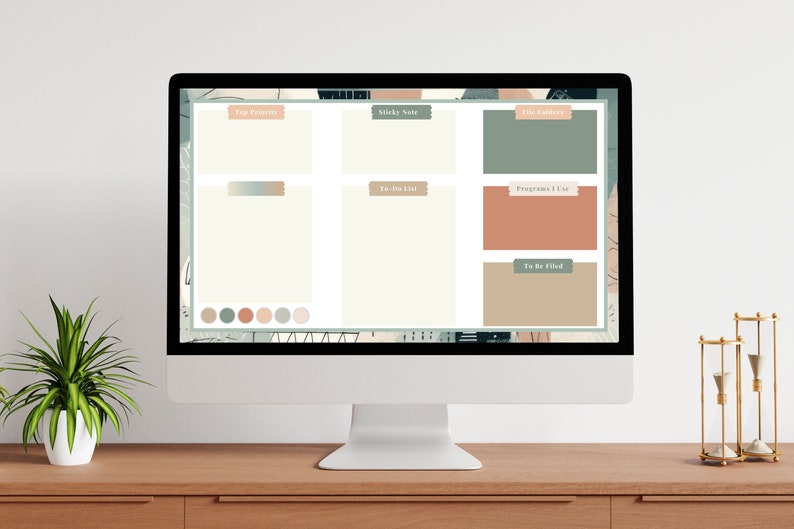Boho Desktop Organizer Wallpaper 3 Desktop Wallpaper Designs image 7