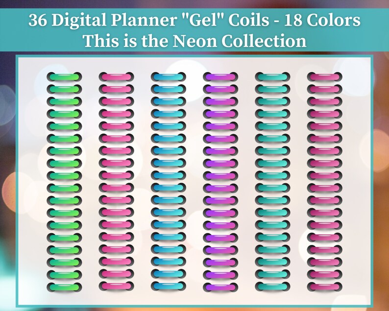 Digital Planner Coils Kit Bundle 36 Coils in 18 Glossy Etsy