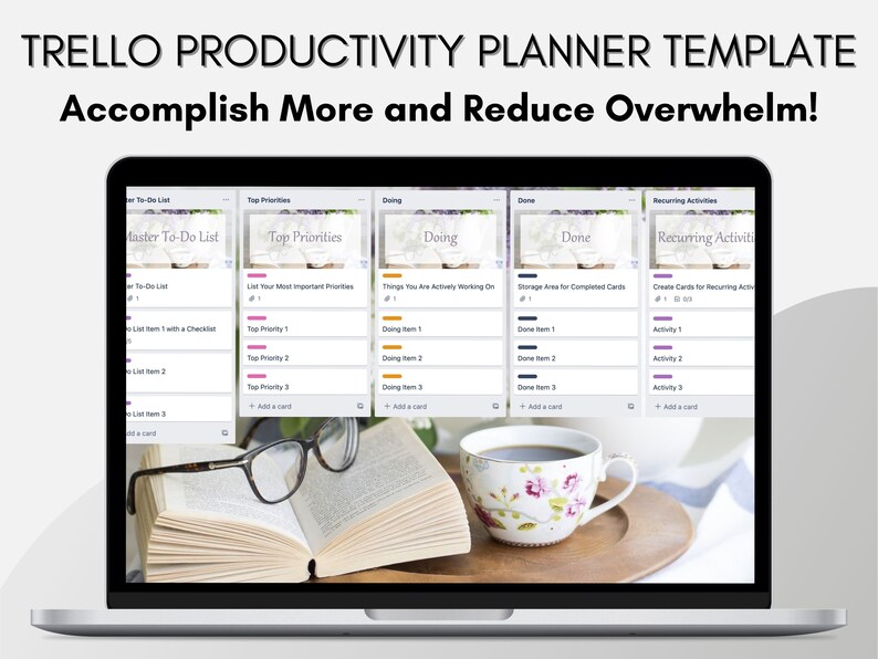 Trello Planner Example Trello Board Productivity Planner - Kanban - To-do Lists - Project ...