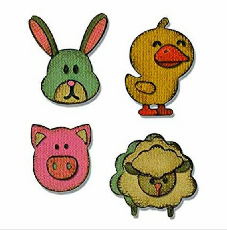 Sizzix Sidekick Side Order Thinlits 4 pc Die Set 664151 Critters by Tim Holtz Alterations