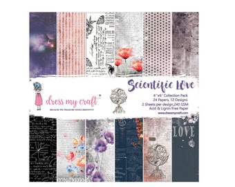 what is a paper dress Dress My Craft 6” x 6” Paper Pad - Scientific Love
