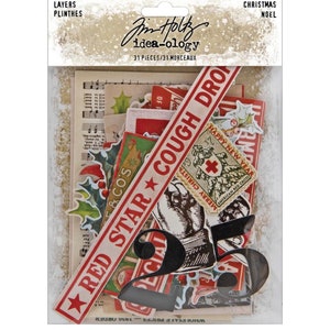 Christmas 2020 Tim Holtz Christmas Worn Wallpaper 5x8~24Pc Retired TH94088