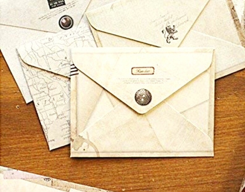 Vintage Retro Envelopes Set of 12 Vintage Envelopes 3 X 4 Etsy