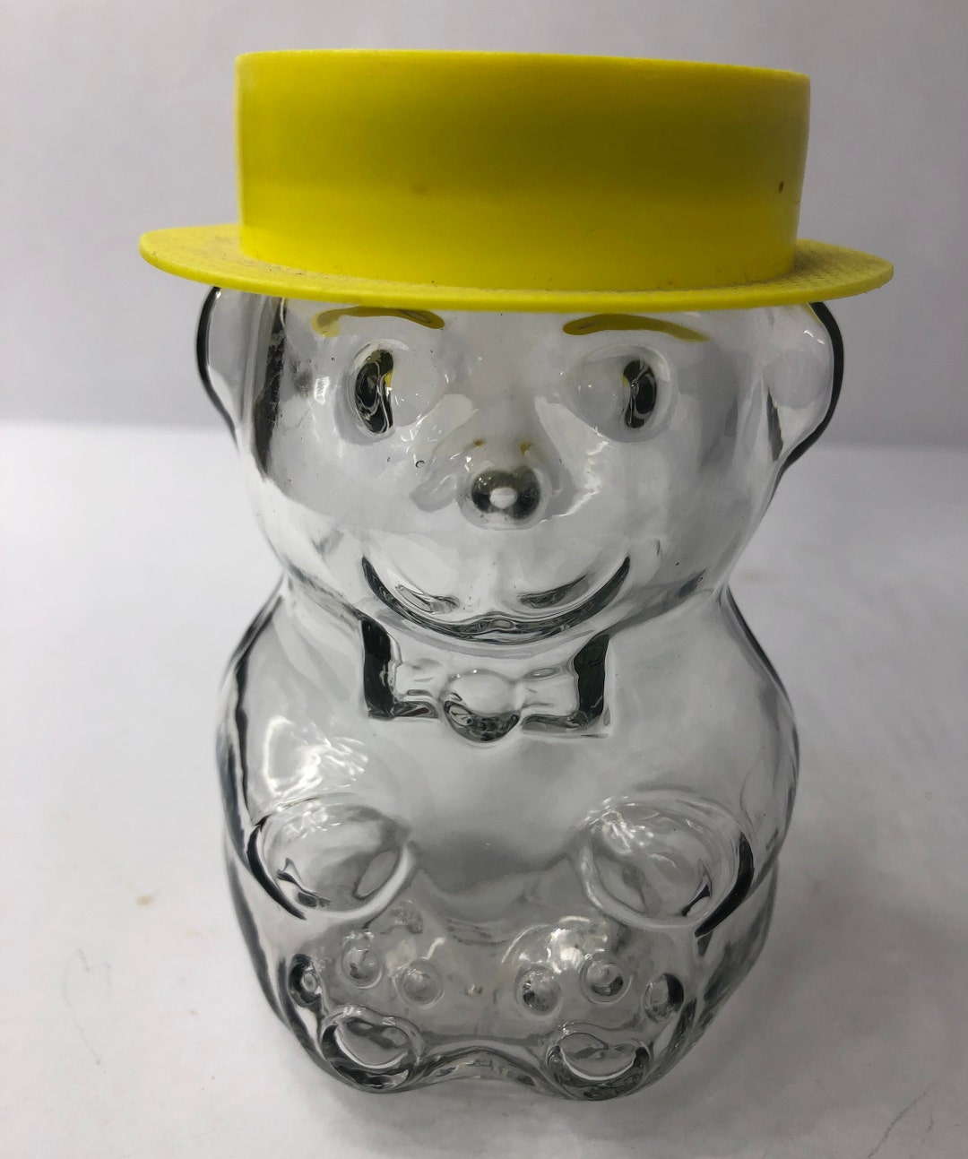 Vintage Glass Bear Jar Etsy