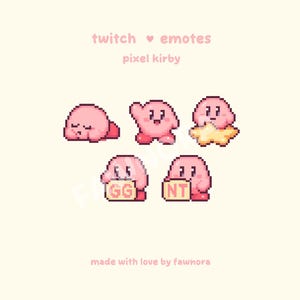 pixel kirby twitch emotes