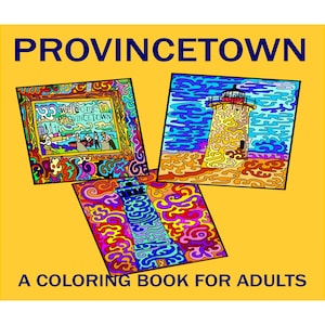 Adult Coloring Book Psychedelic Pop Art Provincetown