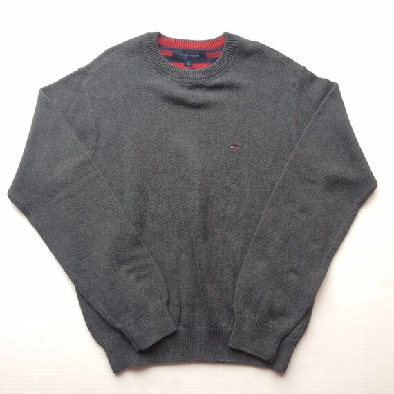 grey tommy hilfiger crew neck