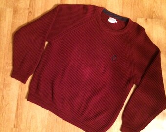 Vintage 90's Chaps Ralph Lauren burgundy long sleeve sweater/Pullover. Men's XL