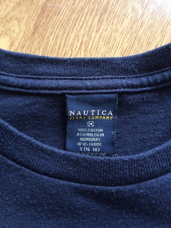 90's Nautical Jeans Co.Navy blue long sleeve crew… - image 4